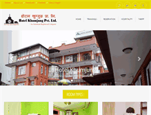 Tablet Screenshot of hotelkhumjung.com